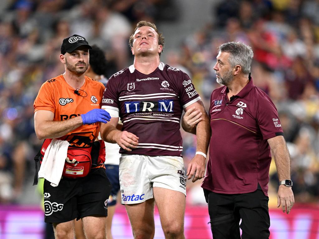 Jake Trbojevic’s Origin dream is over after an ugly head knock. Picture: NRL Imagery