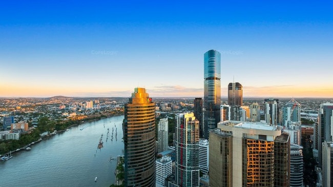 An apartment in Riparian Plaza owned by Sarina Russo in the Brisbane CBD is up for rent. Image: CoreLogic.