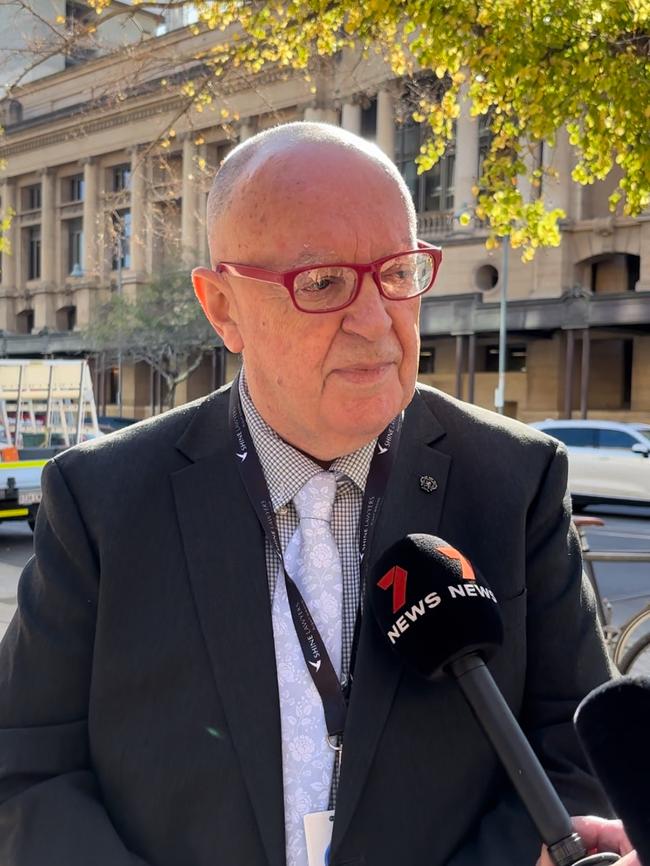 Lawyer Mal Byrne SC speaks after the hearing.