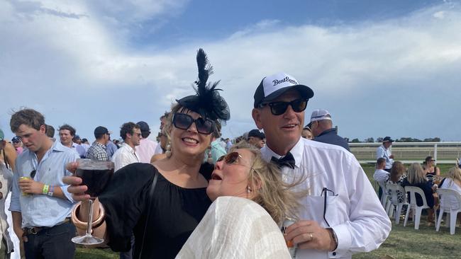 Punters dressed in their finest black and white for Derby Day races in Dubbo. Photo: Tijana Birdjan.