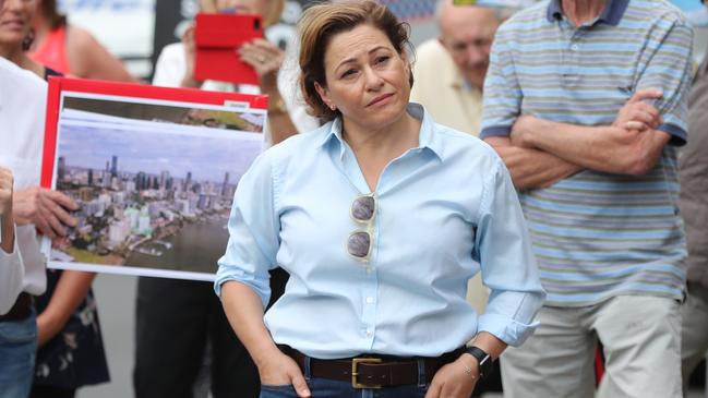 Jackie Trad’s only hope of overcoming the hurdle of the LNP preferencing Labor last to increase her primary vote. But she has lost ground. Picture: Peter Wallis