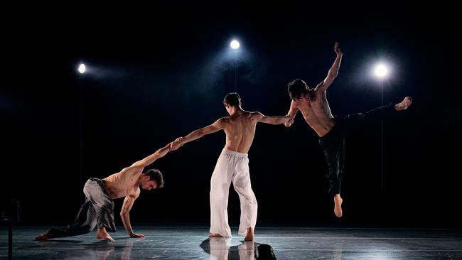 Members perform Circle Electric for the Australian Ballet. Picture: Peter Foster