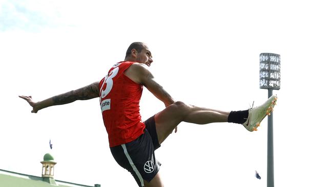 Lance Franklin is looking to rebound from a scoreless game in Saturday’s preliminary final at the SCG. Picture: Phil Hillyard