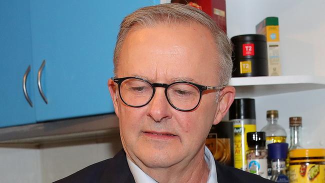 Labor leader Anthony Albanese in South Melbourne on Tuesday. Picture: Toby Zerna