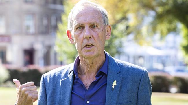 Bob Brown at Parliament lawns, Hobart. Picture: Chris Kidd