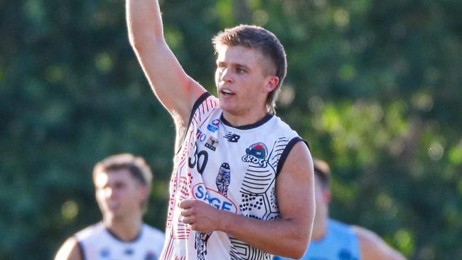 Jack Sexton playing for Southern Districts in the 2024-25 NTFL season. Picture: Celina Whan / AFLNT Media