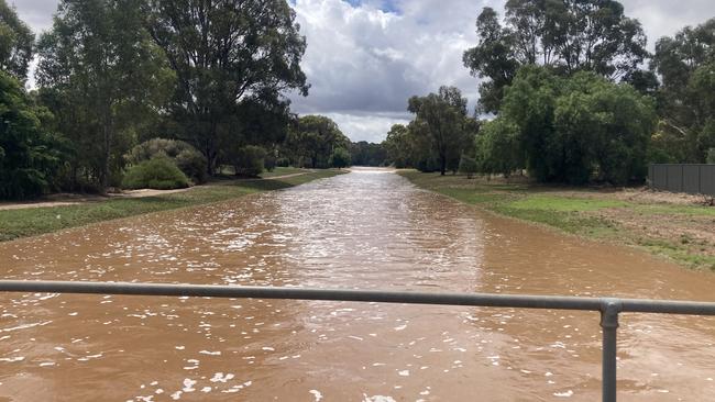 Wedderburn under water on Christmas morning. Picture: Angus McIntyre