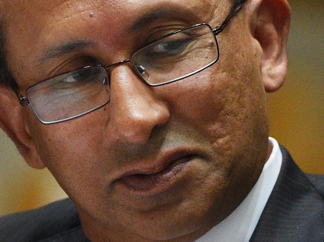 Department of Foreign Affairs and Trade Secretary Peter Varghese during a Senate Estimates hearings at Parliament House in Canberra on Thursday, Feb. 11, 2016. The Department of Foreign Affairs and Trade and its Beijing embassy had no prior knowledge of a trip under-siege minister Stuart Robert made to China, a Senate committee has been told. (AAP Image/Mick Tsikas) NO ARCHIVING