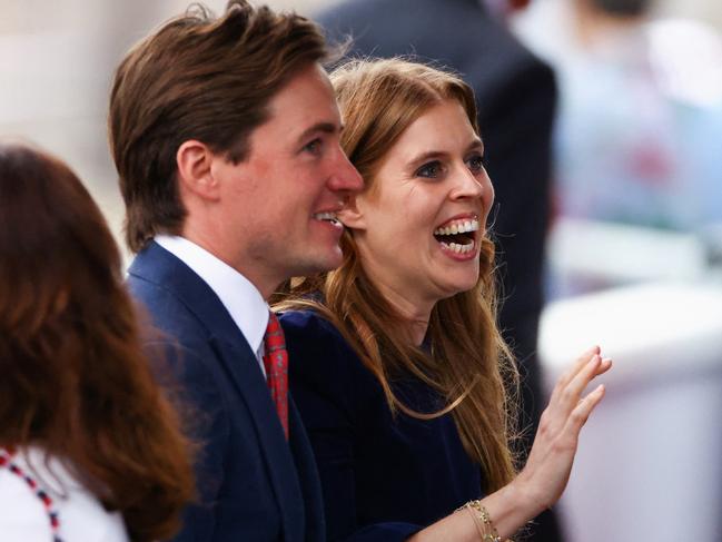 Princess Beatrice, right, and her husband Edoardo Mapelli Mozzi. Picture: Getty Images