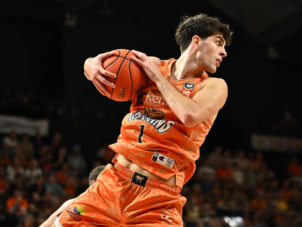 Taran Armstrong finished the Taipans’ last game, and his last in the NBL, with a 28-point triple-double. Picture: Getty Images