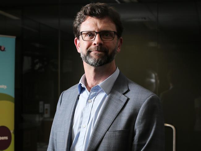 Dr Scott McKeown from the Department of Health and Human Services talks about the influenza deaths. Five elderly people have died in a north west nursing home from influenza. Picture: RICHARD JUPE
