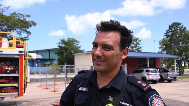 Airlie Beach firefighters at the last 2023 combined training with full time staff and auxiliairies. Picture: Jason Ng