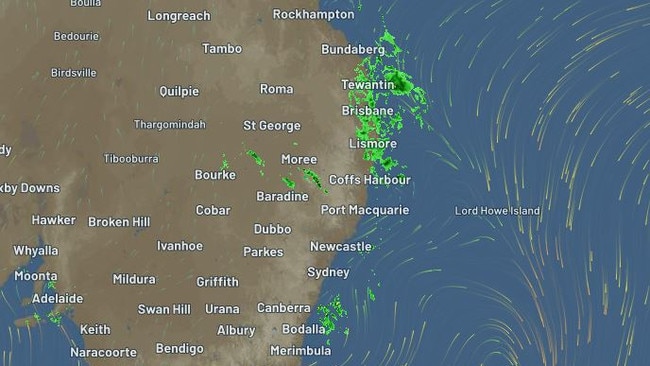 Rain is predicted to lash NSW and QLD on Saturday. Picture: Supplied