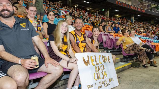 Fans at the Gold Coast Suns v Hawthorn AFL match at TIO Stadium. Picture: Pema Tamang Pakhrin