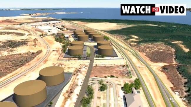 An artist's impression video of the Darwin bulk fuel storage project