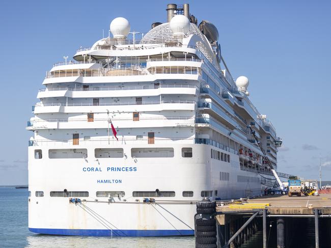 The Northern Territory is set to welcome ocean cruise liners back to Territory waters with the Coral Princess cruise ship arriving in Darwin. Picture: Floss Adams