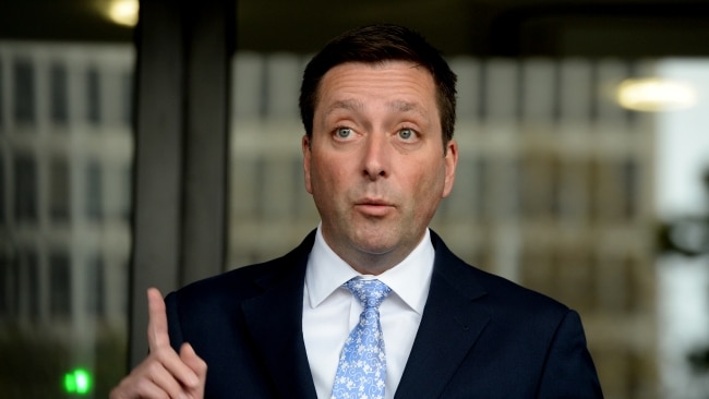 Leader Matthew Guy said by enshrining the target into law will send the strongest possible signal that action on climate change is a priority. Picture: NCA NewsWire / Andrew Henshaw