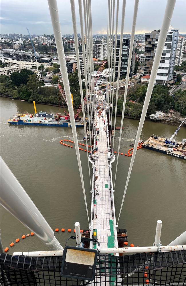 The much-anticipated Kangaroo Point Bridge will oepn this year. Picture: Brisbane City Council