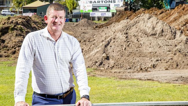 Wynnum Manly Leagues Club CEO Craig Thomas when works started at the venue. Picture: AAP/Richard Walker