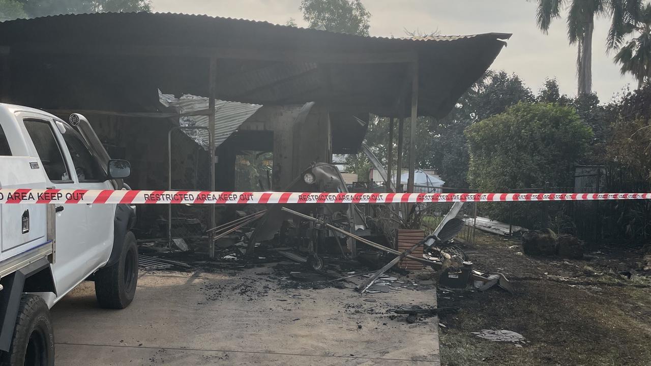 NT Police and fire crews were called to a house blaze on Yale Parade in Durack after 1am on Friday, May 23. Picture: Nathaniel Chambers