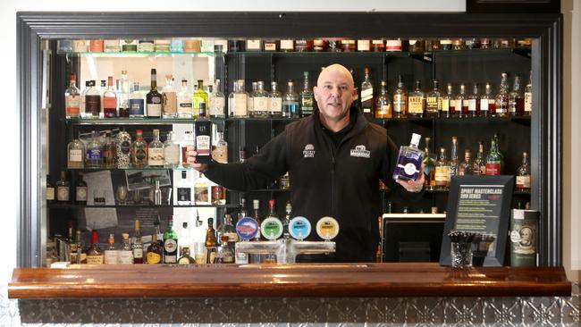 Andrew Noseda at Queenscliff Brewhouse, pictured in the Whiskey Bar upstairs. Picture: Glenn Ferguson