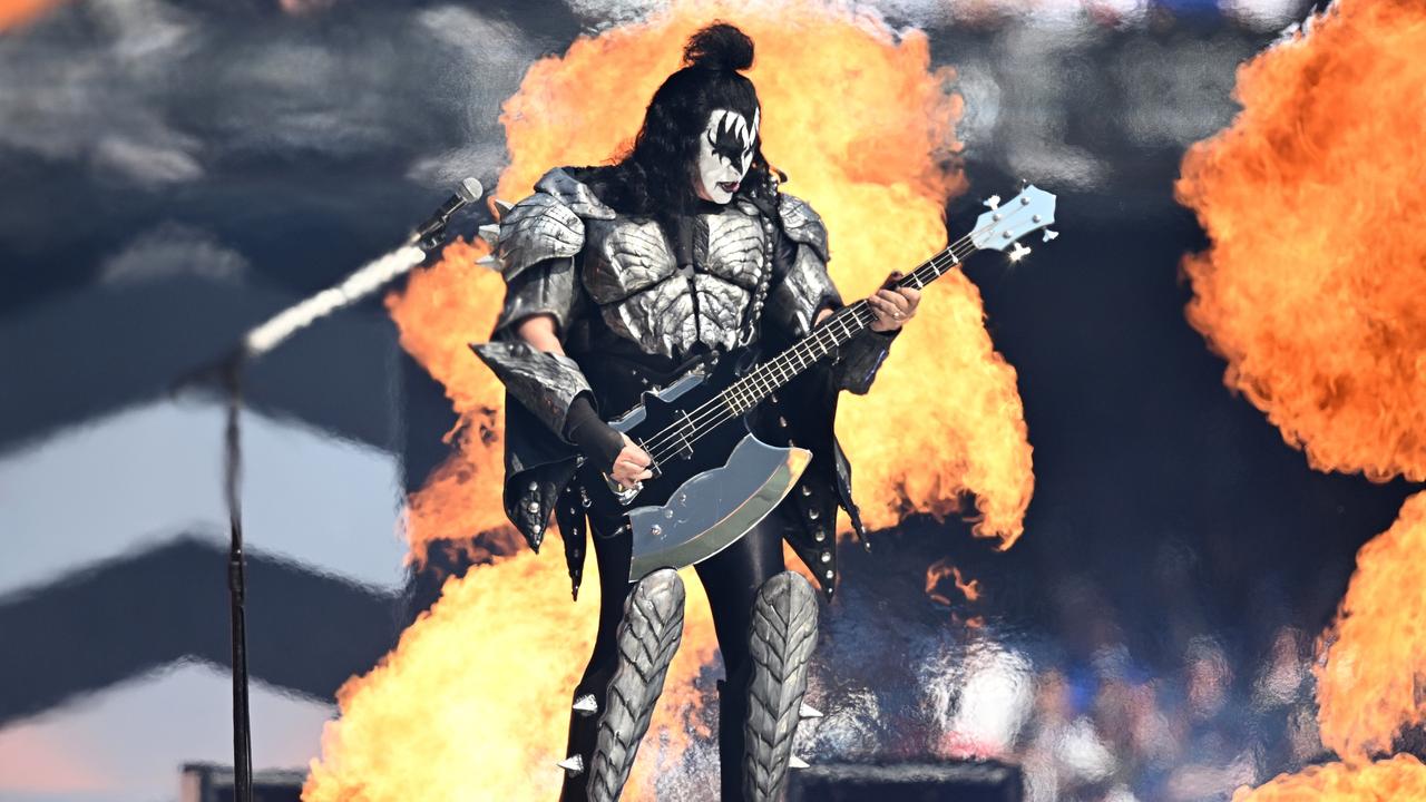 Kiss performs before the AFL grand final. Picture: Quinn Rooney/Getty Images