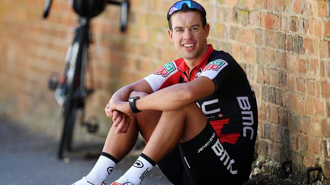 Richie Porte after a morning training ride around his home town of Launceston as he prepares to launch his assault on 2018 on the streets of Adelaide at the Tour Down Under. Picture: Michael Klein