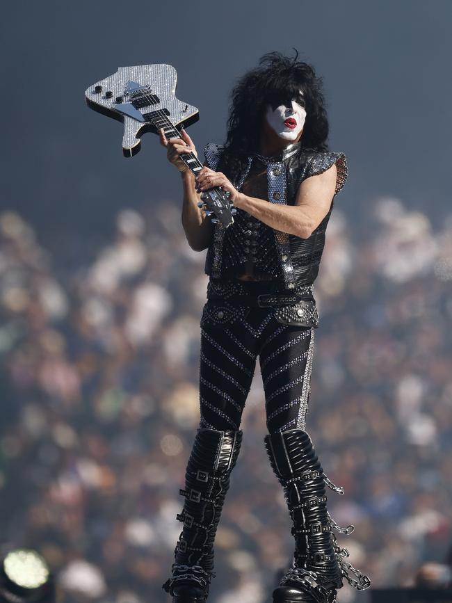 Stanley was teasing the crowd. Photo by Daniel Pockett/AFL Photos/via Getty Images