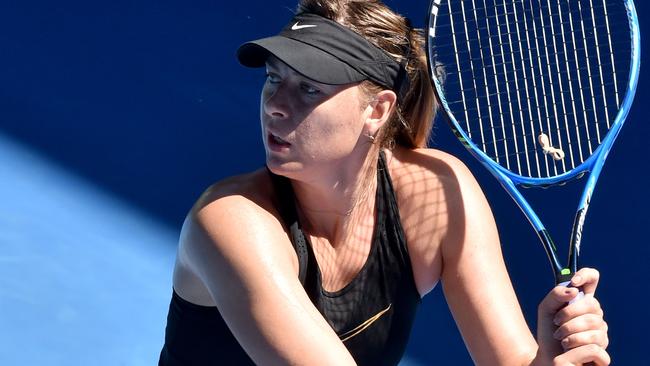 Maria Sharapova is back in Australia after serving her doping ban.