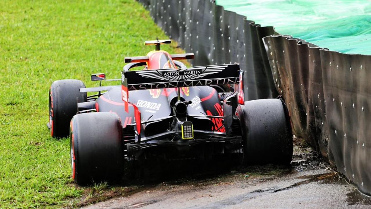 Albon finds trouble late in first practice in Brazil.
