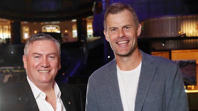 Eddie McGuire and Luke Darcy are Triple M’s Hot Breakfast team. Picture: David Crosling