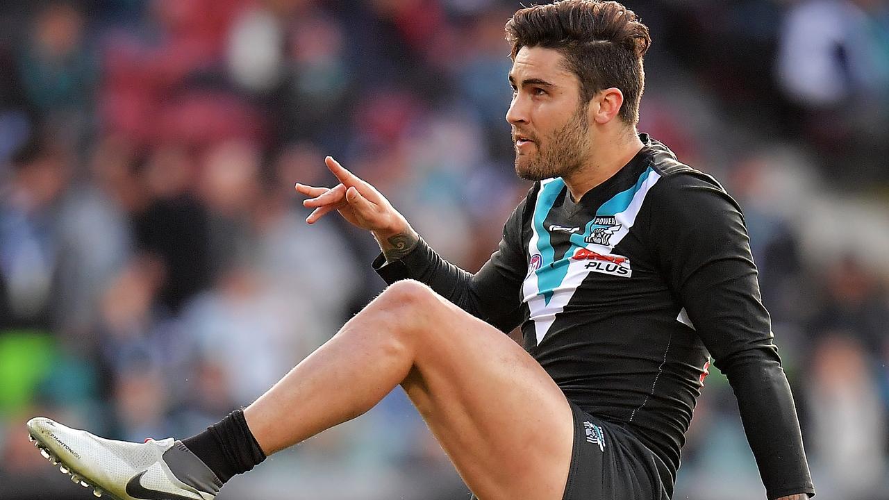 The Power had soured on Chad Wingard, allowing the Hawks to swoop. Picture: Getty Images