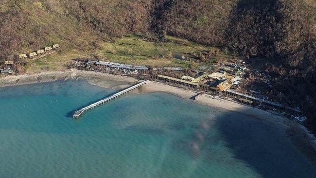 A birds-eye view of South Molle Island following Cyclone Debbie.