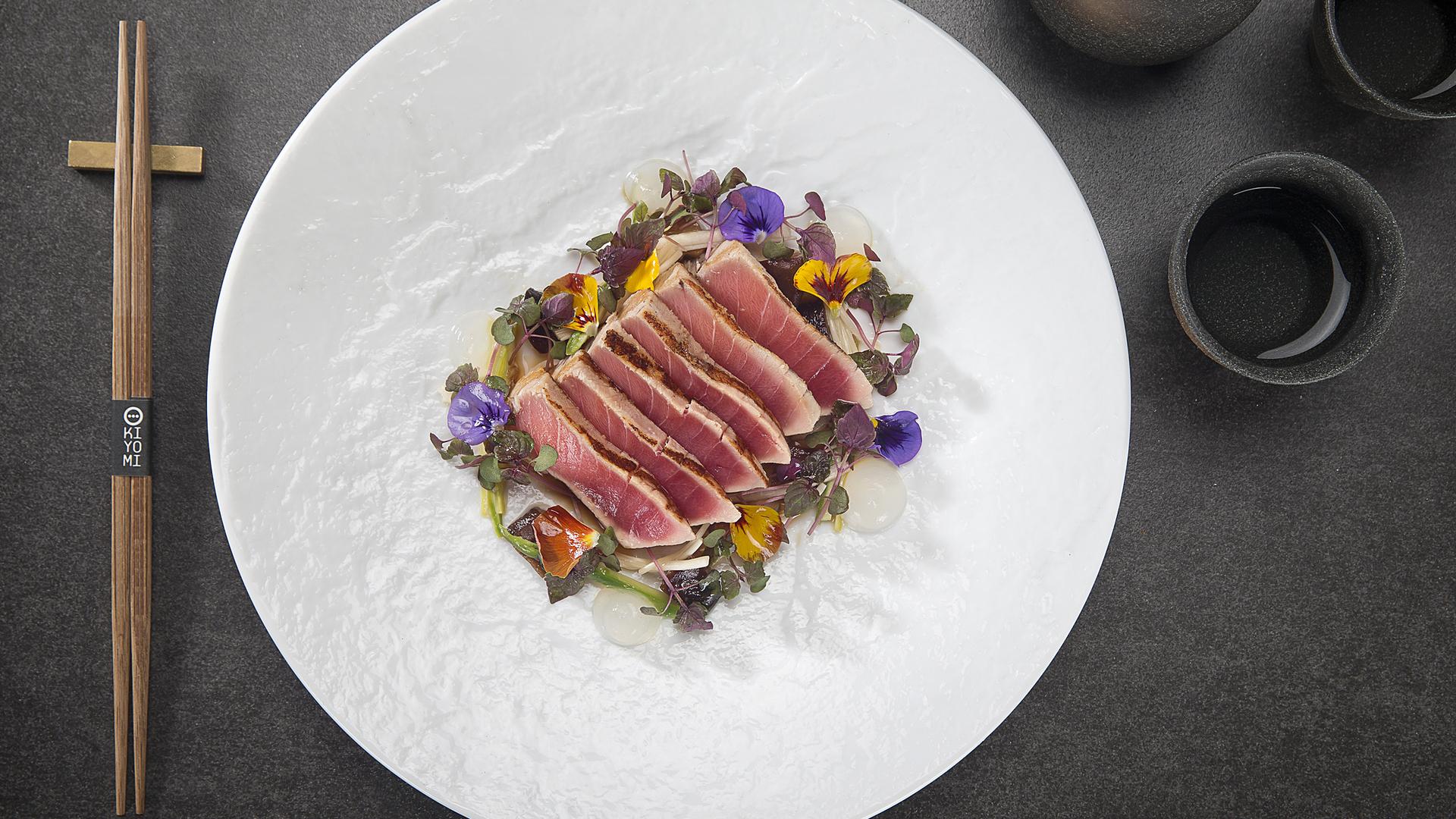 Kiyomi Tuna Tataki dish for qweekend