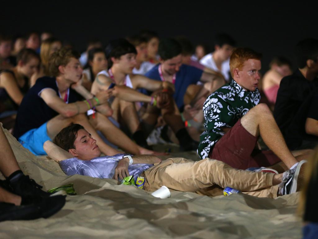 Tuesday Night at Schoolies Week on the Gold Coast. Picture by David Clark