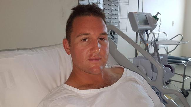 Constable Hayden Edwards was released from hospital yesterday. Picture: AAP