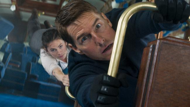 Tom Cruise and Hayley Atwell in Mission: Impossible Dead Reckoning Part One from Paramount Pictures and Skydance.