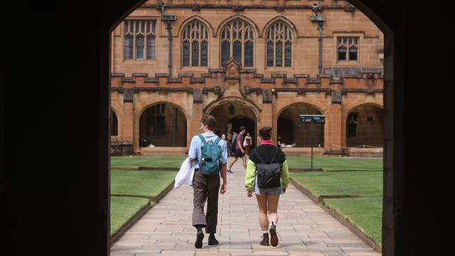 International students have been vital to the funding of outsized university budgets. Picture: NCA NewsWire / Damian Shaw