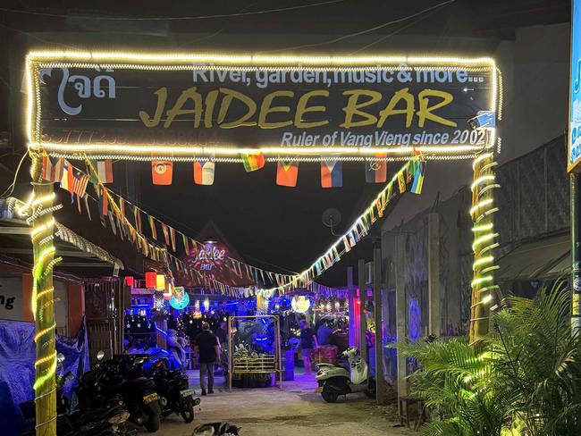 The Jaidee Bar in Vang Vieng.