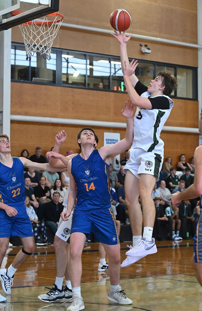 Lee Van Der Westhuizen. GPS basketball Churchie v BBC Saturday August 10, 2024. Picture, John Gass