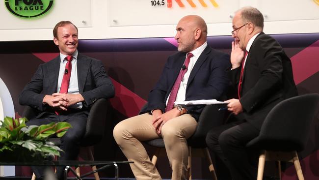 NRL experts Darren Lockyer, Gorden Tallis and Robert Craddock.