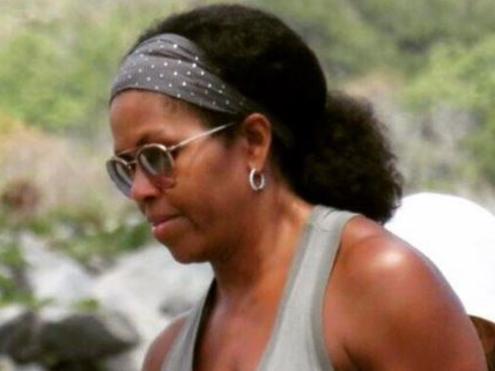 Michelle Obama sporting her natural locks.