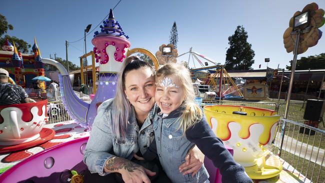 Linda and Ezriel Hutton at the 2019 Redcliffe Show. Photo: AAP /Renae Droop