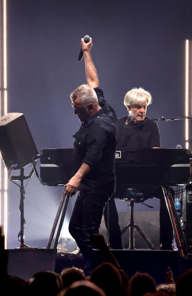 Jimmy Barnes and Don Walker. Picture: Steve Pohlner