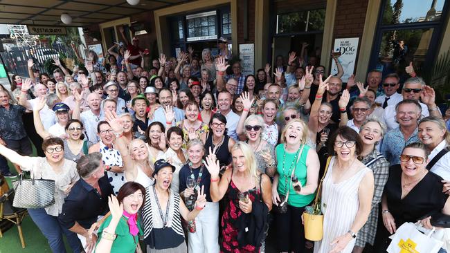 Hundreds of Qantas cabin crew gathered to say farewell to the airline and their jobs in early 2021. Now Qantas wants them back. Picture: John Feder