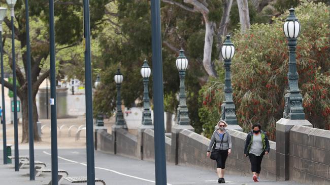 Melburnians are hoping for some lockdown reprieve as case numbers continue to fall Picture: NCA NewsWire/David Crosling