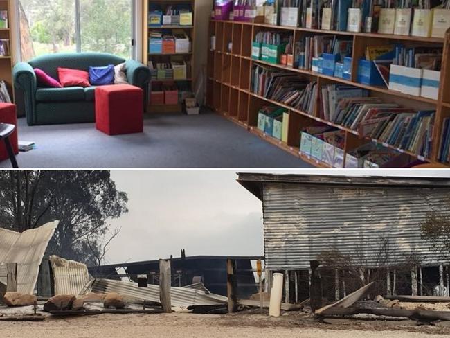 Before and after pictures of the school at Clifton Creek. Pictures: Supplied