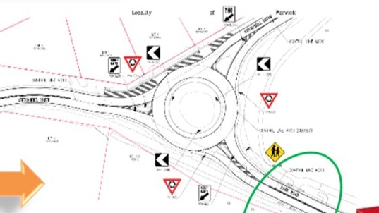 Southern Downs Regional Council's plans for the roundabout upgrades. Picture: SDRC