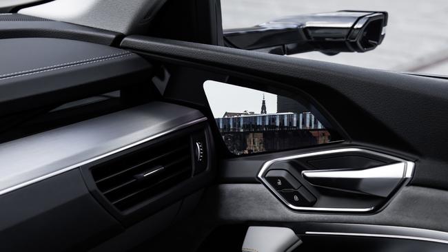 Side view: The Audi e-tron will feature digital mirrors.