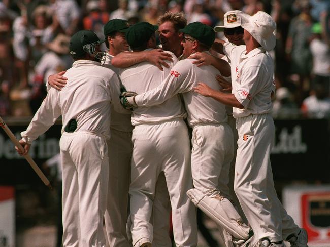 Australia brought an empire crashing down in 1995. Picture: Shaun Botterill/Allsport